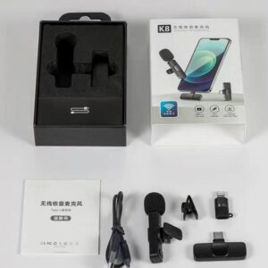 "K8 Wireless Microphone for Android and iPhone – Noise Cancelling Collar Mic"