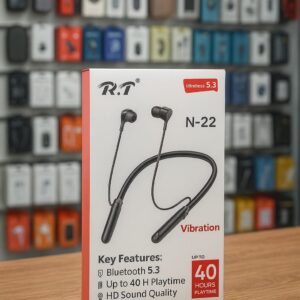 RT N22 Bluetooth Neckband with Magnetic Earbuds and HD Bass